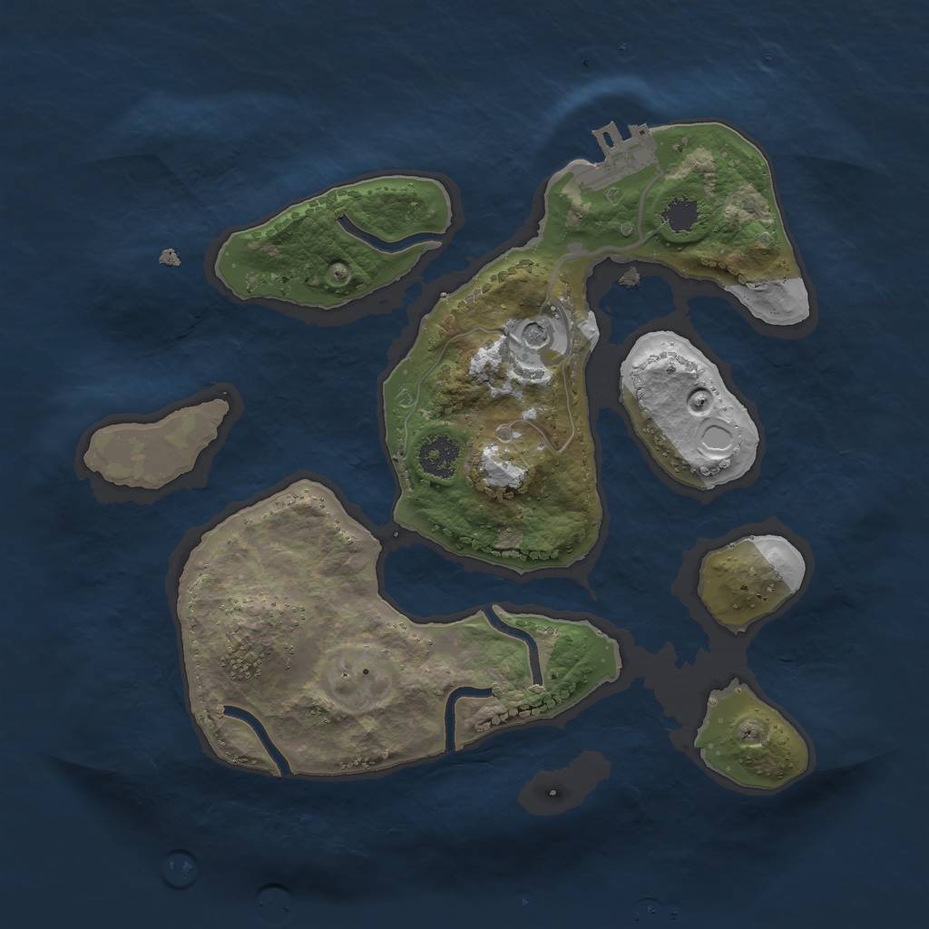 Rust Map: Procedural Map, Size: 2336, Seed: 1337, 10 Monuments