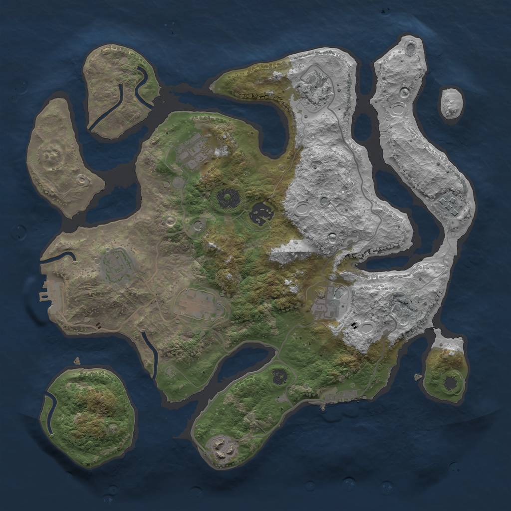 Rust Map: Procedural Map, Size: 3400, Seed: 1659809701, 19 Monuments