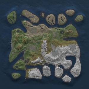Thumbnail Rust Map: Procedural Map, Size: 3500, Seed: 18215, 17 Monuments