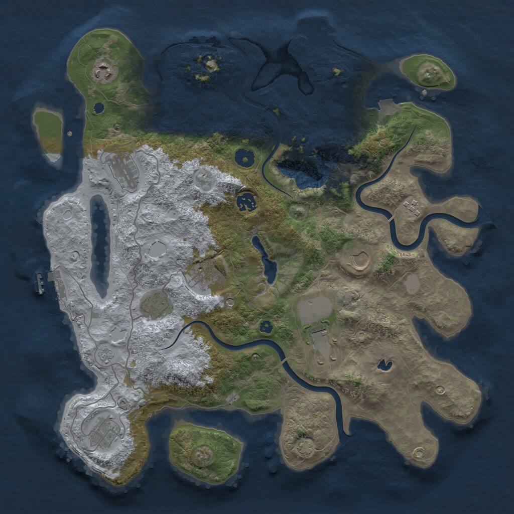 Rust Map: Procedural Map, Size: 4000, Seed: 2004608515, 15 Monuments