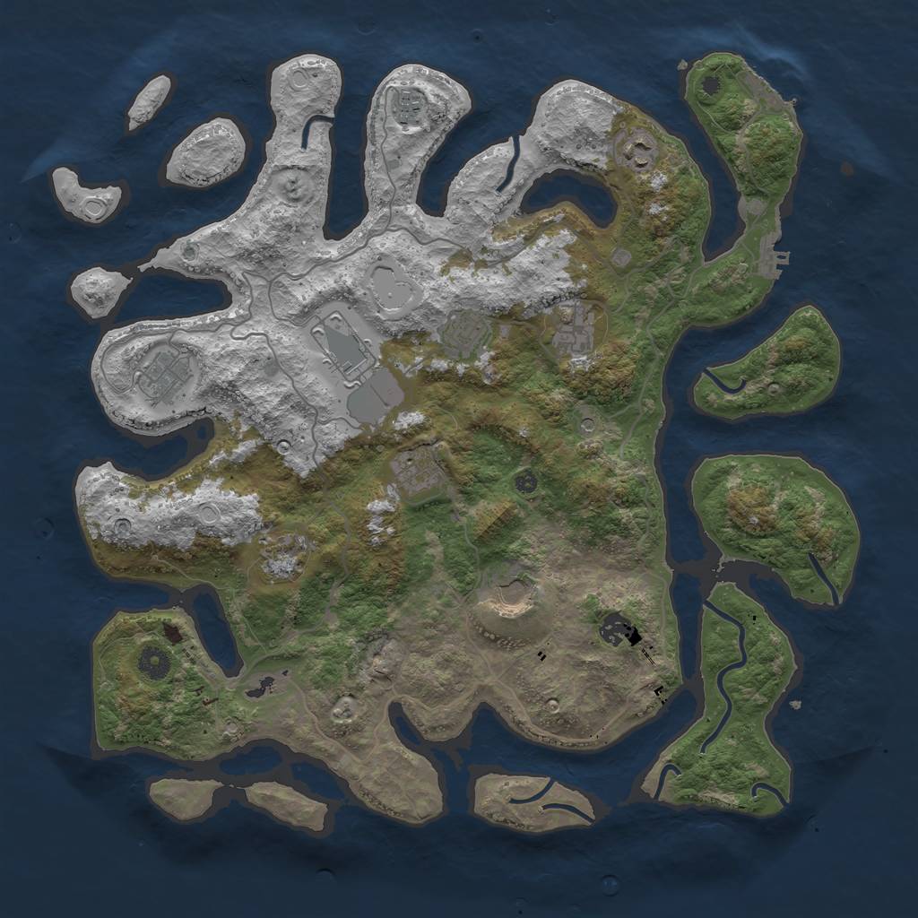 Rust Map: Procedural Map, Size: 4250, Seed: 5775, 21 Monuments