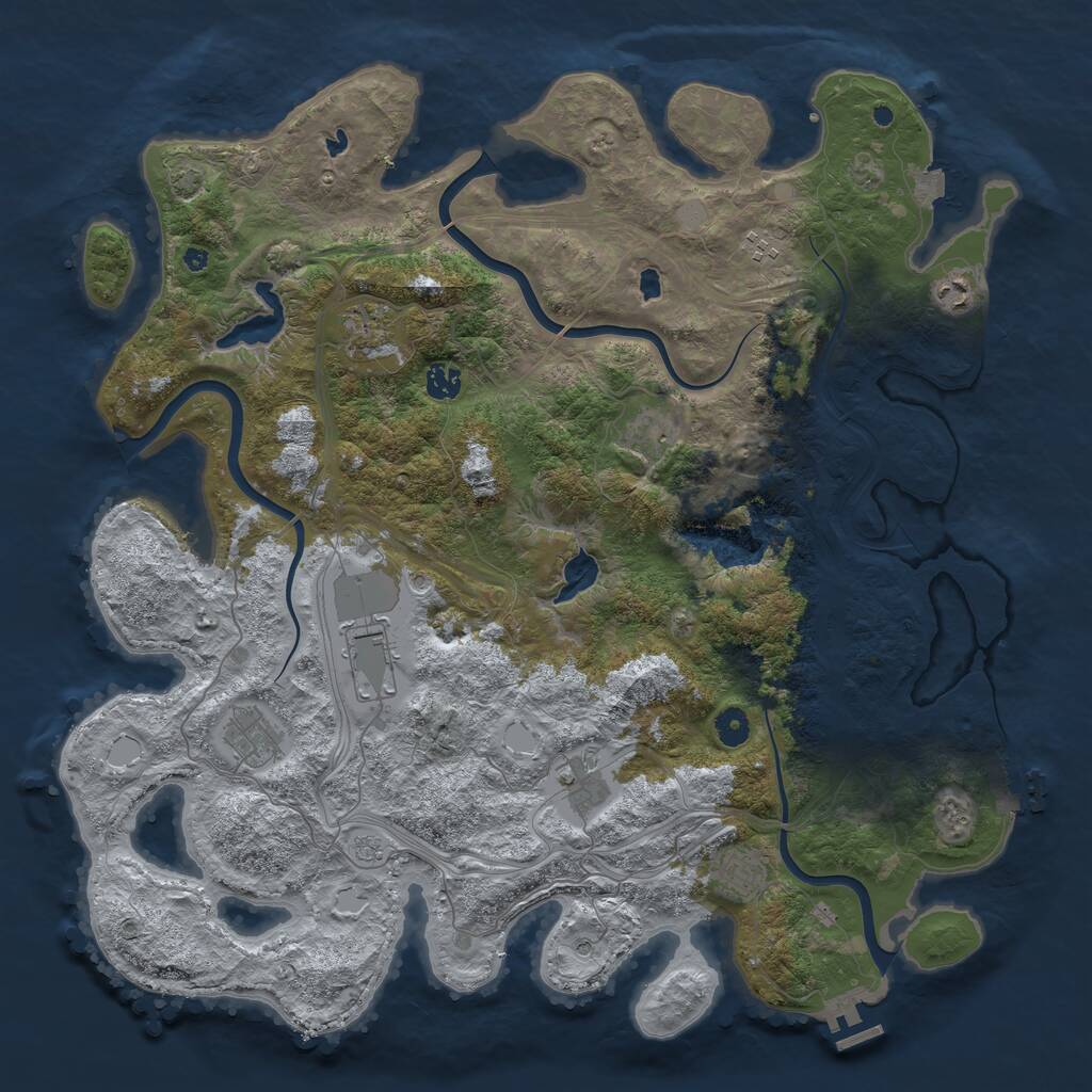 Rust Map: Procedural Map, Size: 4500, Seed: 1479291, 15 Monuments