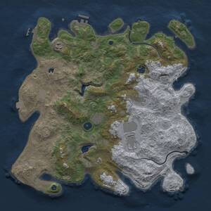 Thumbnail Rust Map: Procedural Map, Size: 4000, Seed: 915934624, 13 Monuments