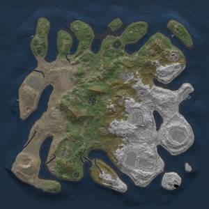 Thumbnail Rust Map: Procedural Map, Size: 4000, Seed: 915934624, 22 Monuments