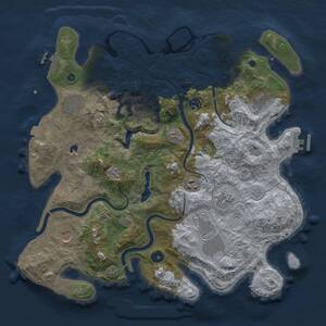 Thumbnail Rust Map: Procedural Map, Size: 4000, Seed: 915934624, 15 Monuments