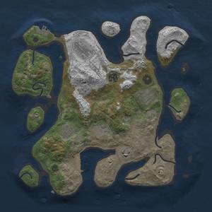 Thumbnail Rust Map: Procedural Map, Size: 3333, Seed: 1, 18 Monuments