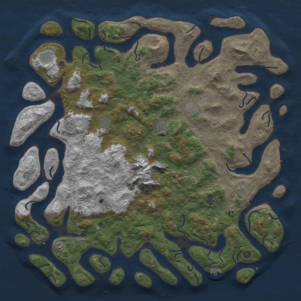 Rust Map: Procedural Map, Size: 6000, Seed: 1667334387, 22 Monuments