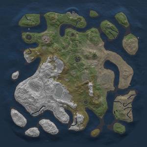 Thumbnail Rust Map: Procedural Map, Size: 4000, Seed: 406962, 19 Monuments