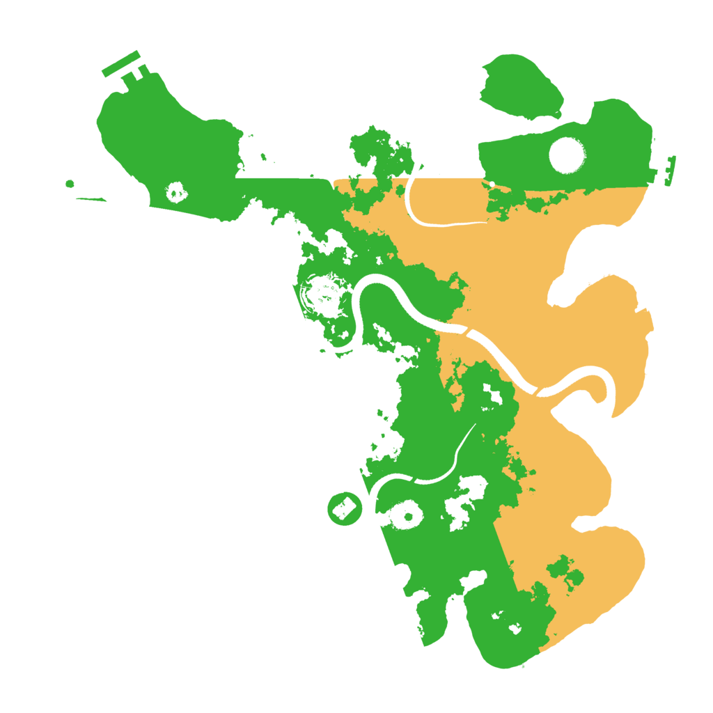 Biome Rust Map: Procedural Map, Size: 3500, Seed: 658541