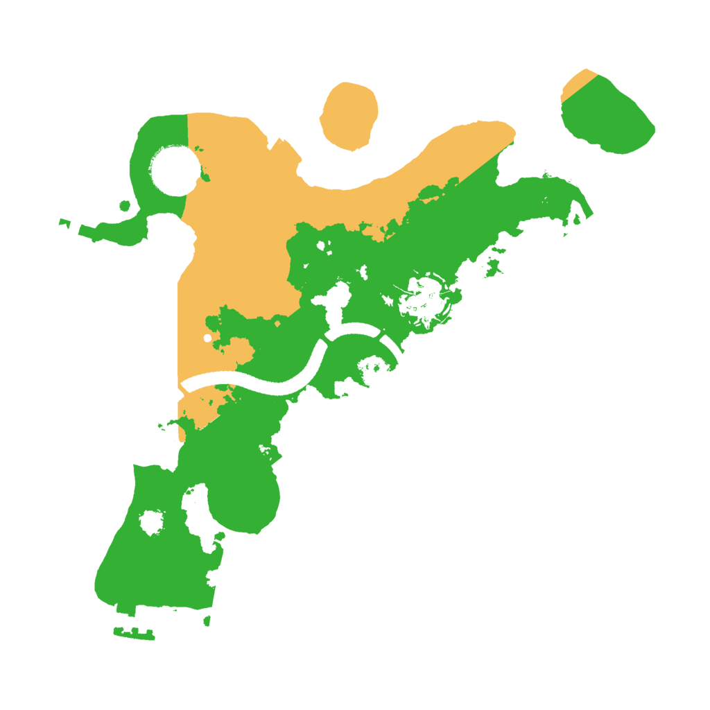 Biome Rust Map: Procedural Map, Size: 2600, Seed: 421642712