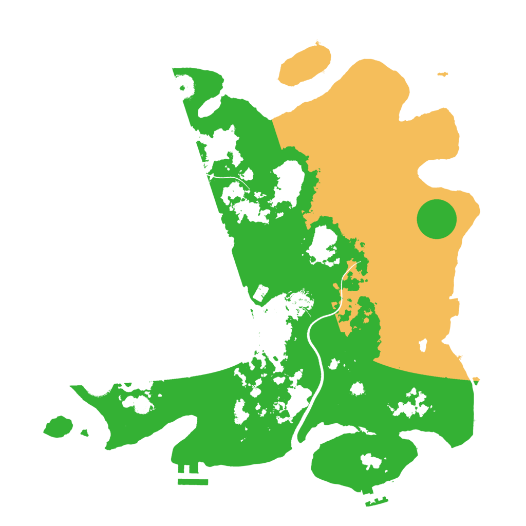 Biome Rust Map: Procedural Map, Size: 3500, Seed: 342321