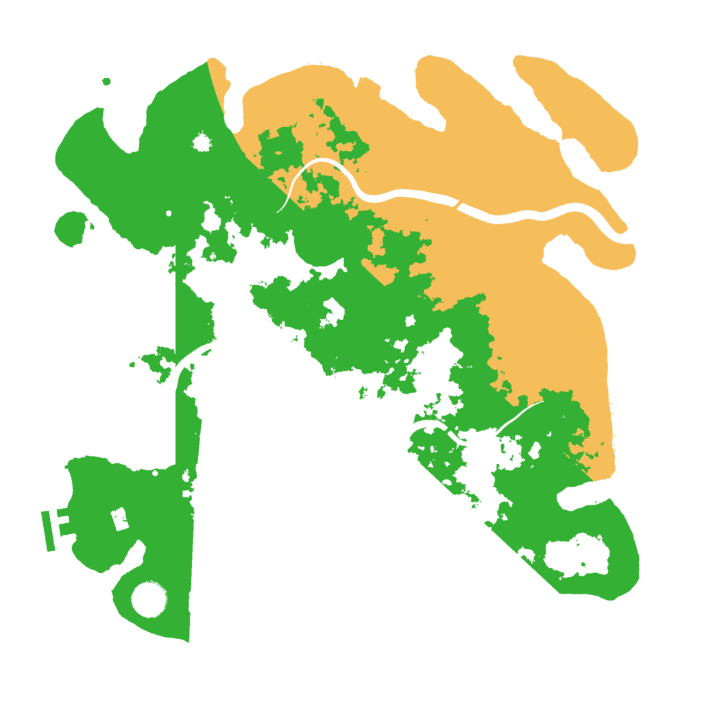 Biome Rust Map: Procedural Map, Size: 3500, Seed: 736001597