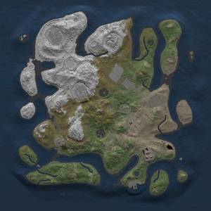 Thumbnail Rust Map: Procedural Map, Size: 3500, Seed: 393939393, 19 Monuments