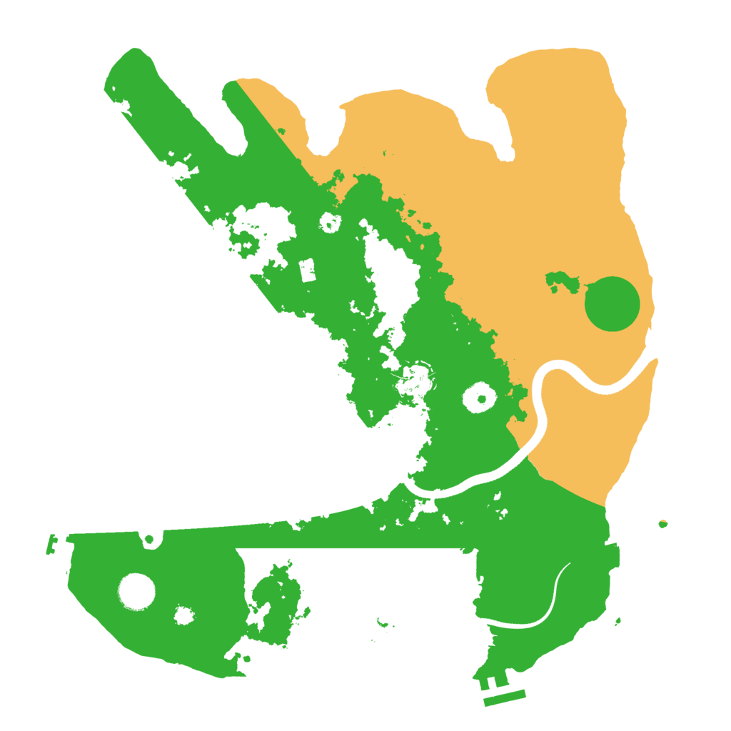 Biome Rust Map: Procedural Map, Size: 3500, Seed: 19276