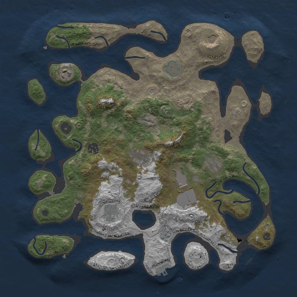 Rust Map: Procedural Map, Size: 3969, Seed: 270821, 20 Monuments