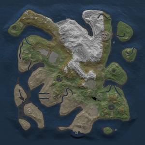 Thumbnail Rust Map: Procedural Map, Size: 3500, Seed: 1026072658, 18 Monuments