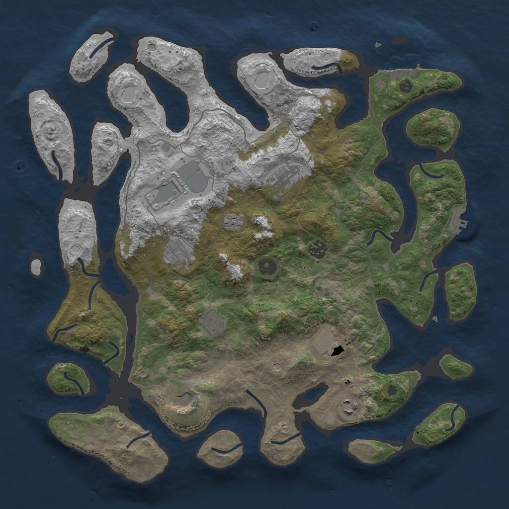 Rust Map: Procedural Map, Size: 4250, Seed: 25411, 20 Monuments