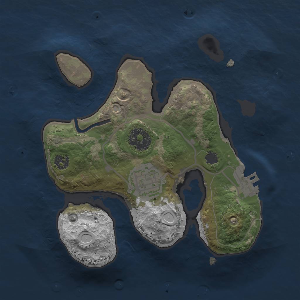 Rust Map: Procedural Map, Size: 2000, Seed: 8869, 9 Monuments