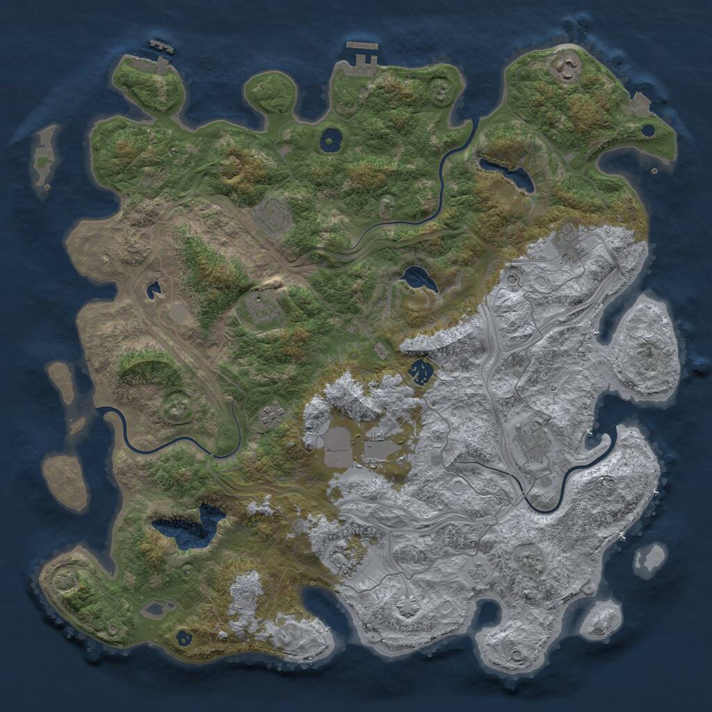 Rust Map: Procedural Map, Size: 4500, Seed: 656798, 15 Monuments