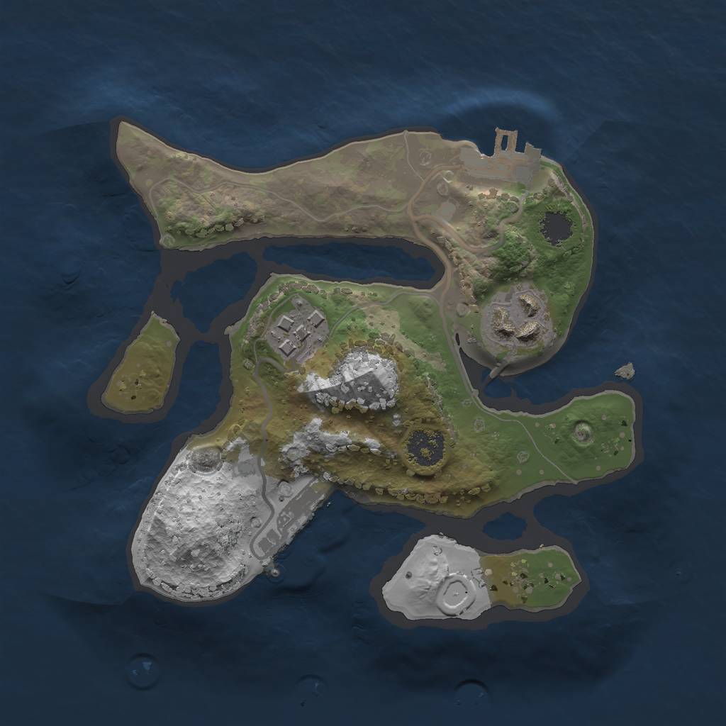 Rust Map: Procedural Map, Size: 2000, Seed: 80208567, 11 Monuments