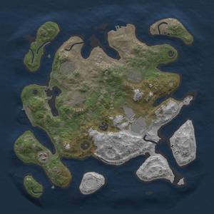 Thumbnail Rust Map: Procedural Map, Size: 3500, Seed: 1126689034, 18 Monuments