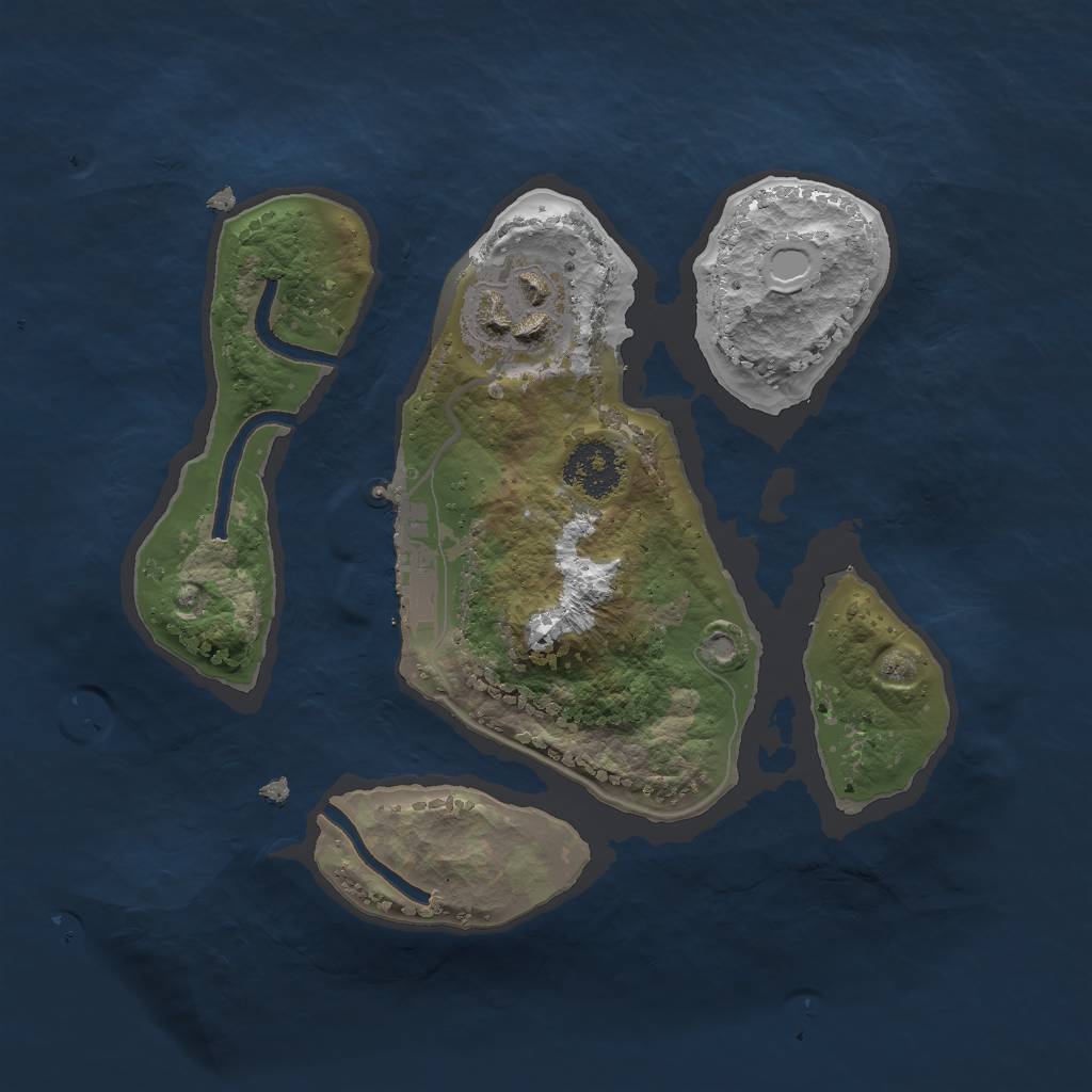 Rust Map: Procedural Map, Size: 2000, Seed: 1123, 9 Monuments