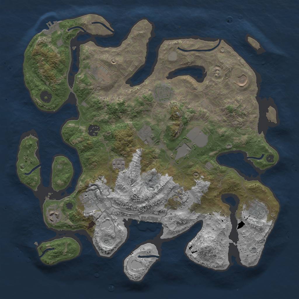 Rust Map: Procedural Map, Size: 3800, Seed: 1528901769, 19 Monuments