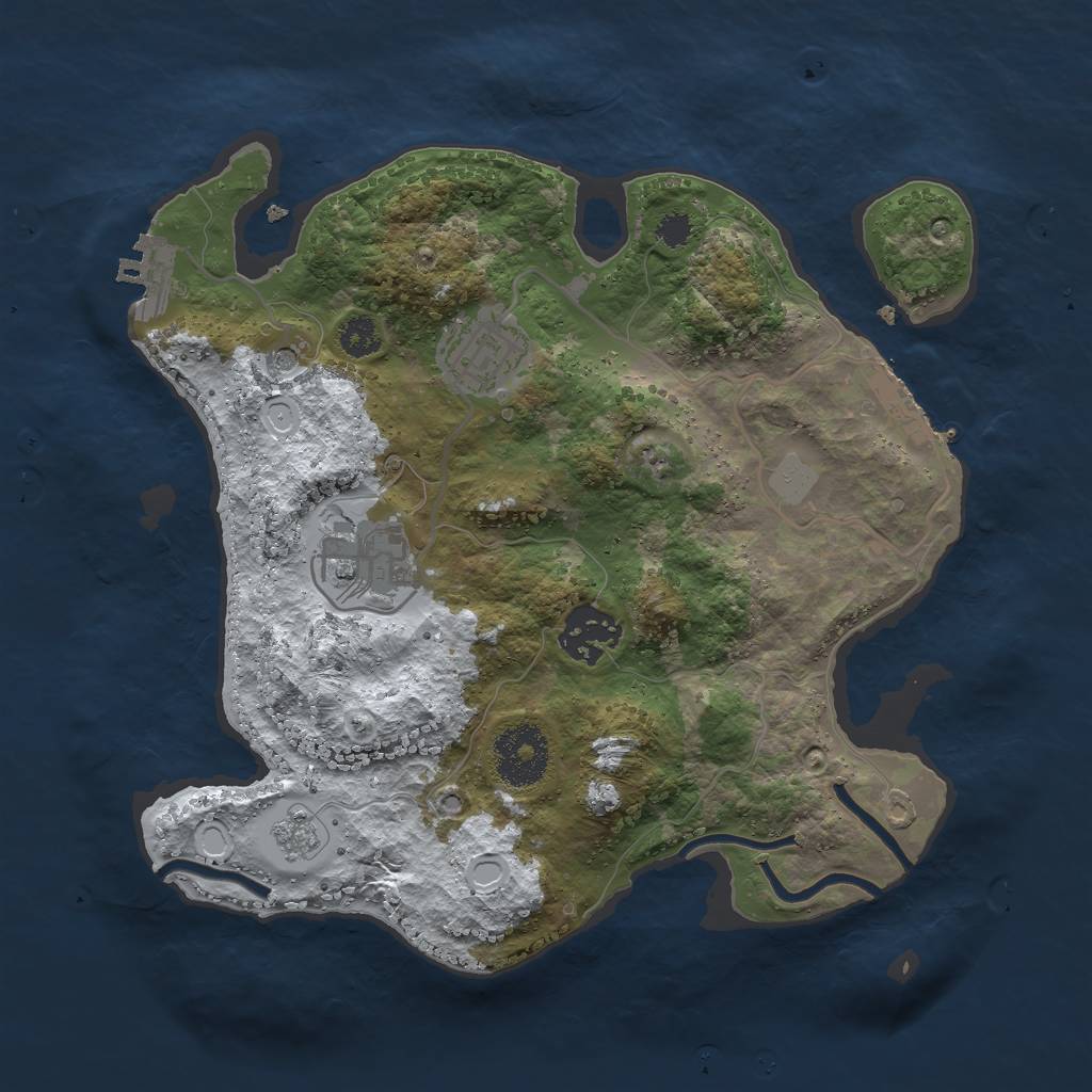 Rust Map: Procedural Map, Size: 2800, Seed: 6385, 12 Monuments