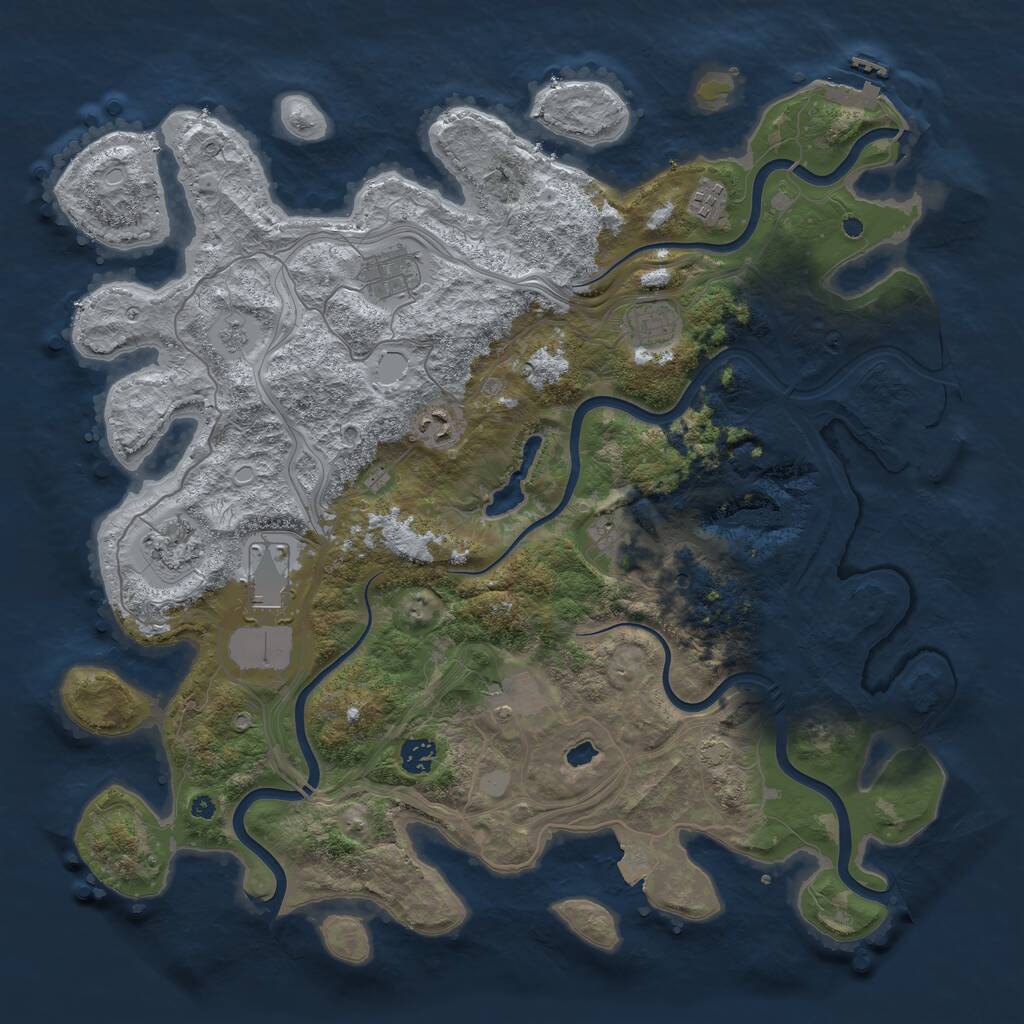 Rust Map: Procedural Map, Size: 4250, Seed: 104093825, 15 Monuments