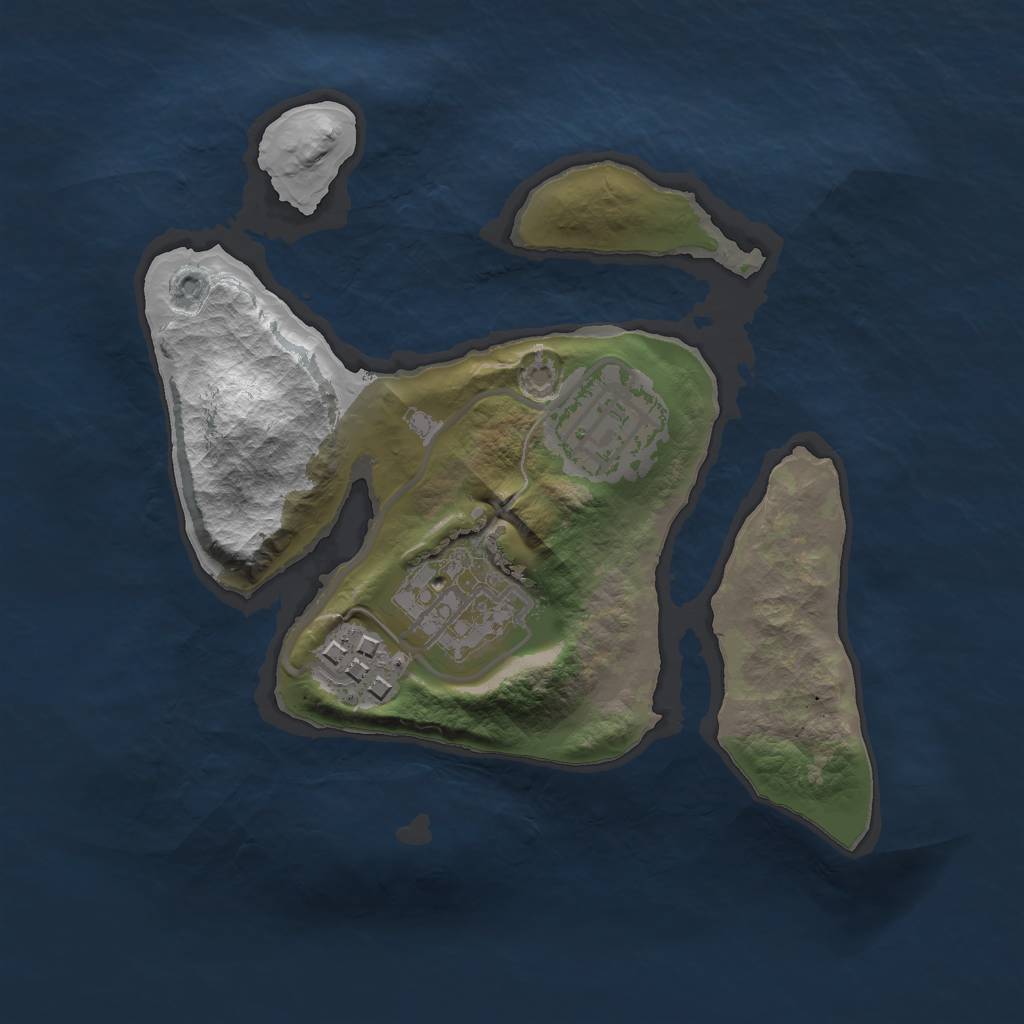 Rust Map: Barren, Size: 2000, Seed: 34231, 5 Monuments