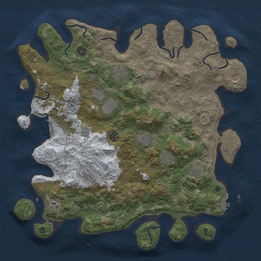 Rust Map: Procedural Map, Size: 4200, Seed: 984681, 20 Monuments