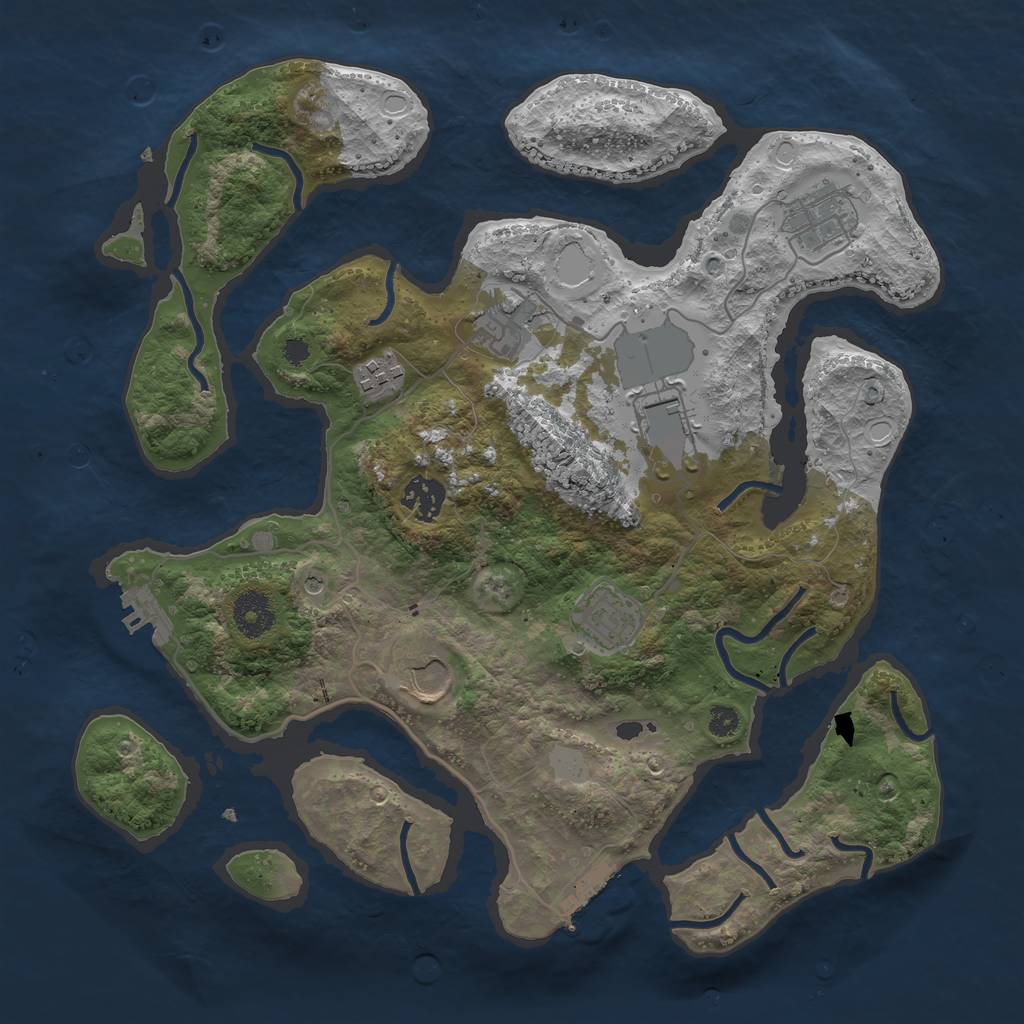 Rust Map: Procedural Map, Size: 3500, Seed: 20210827, 15 Monuments