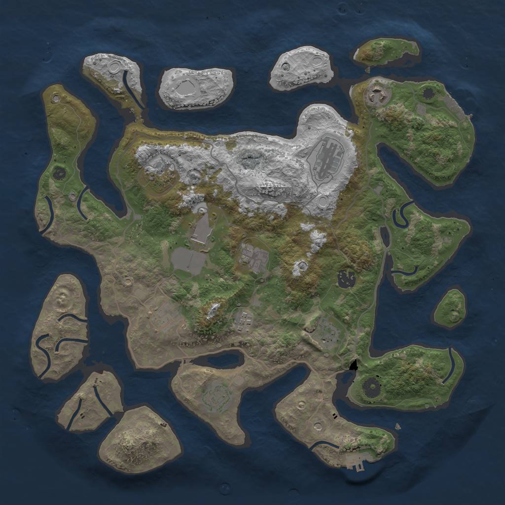 Rust Map: Procedural Map, Size: 4000, Seed: 78722631, 21 Monuments