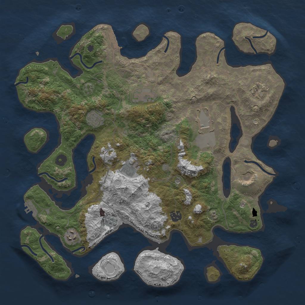 Rust Map: Procedural Map, Size: 4000, Seed: 27082021, 20 Monuments