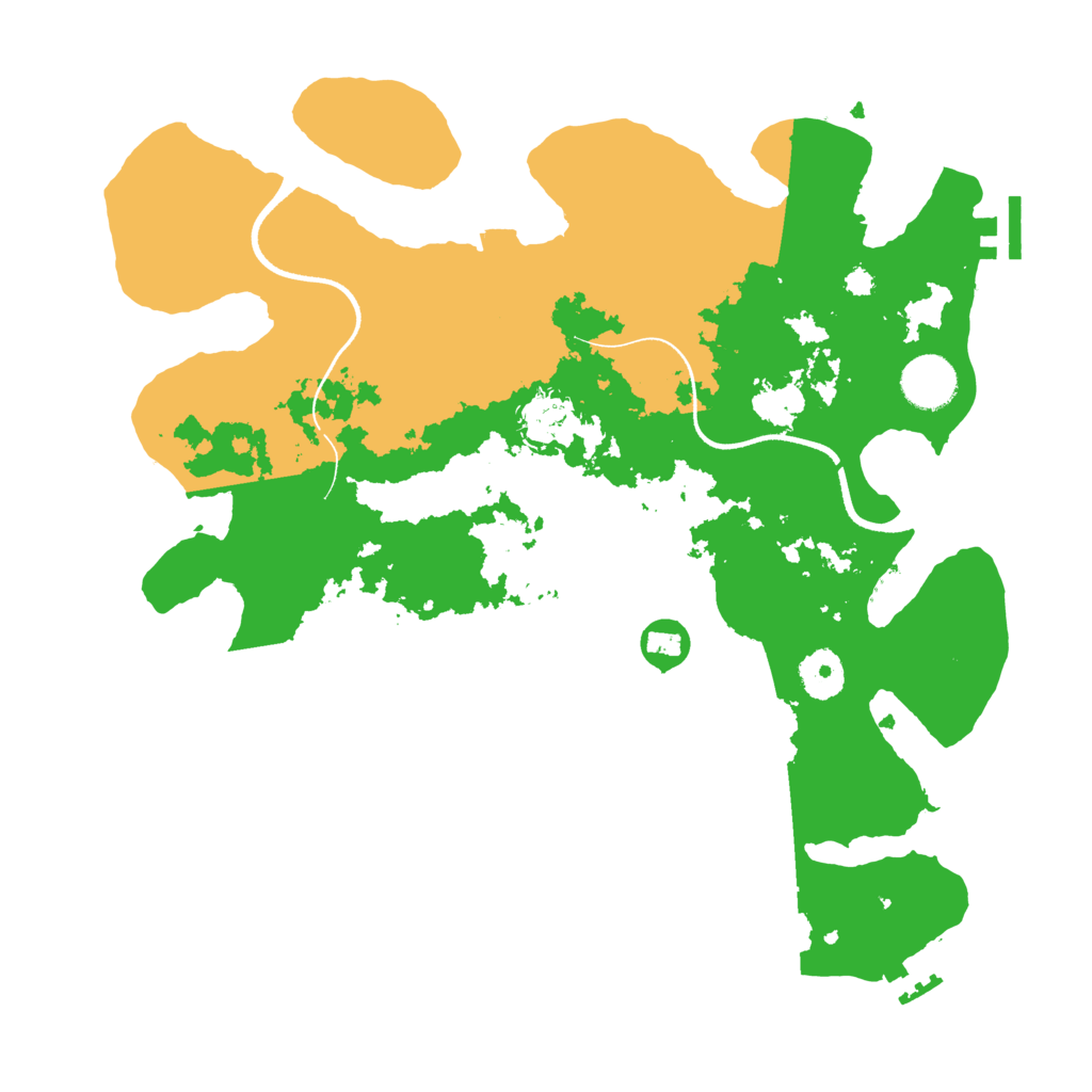 Biome Rust Map: Procedural Map, Size: 3500, Seed: 156451325