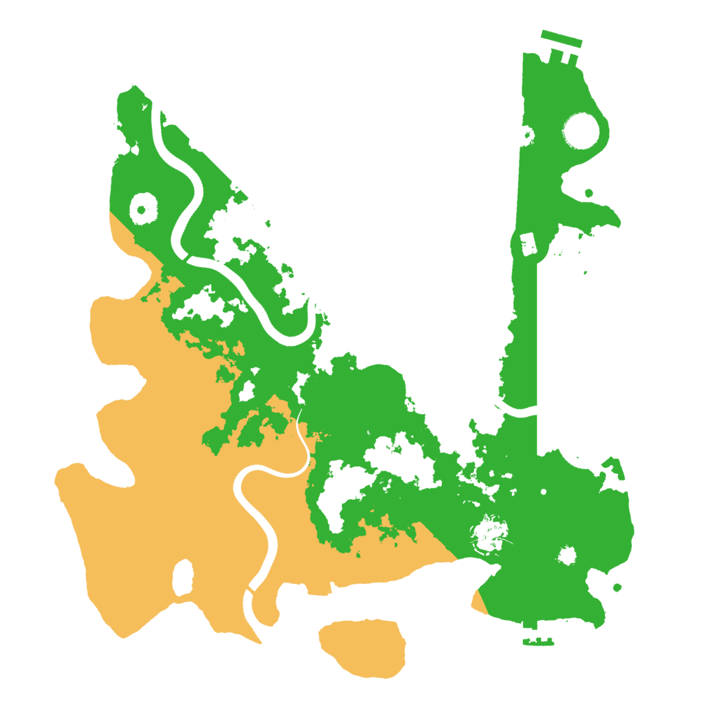 Biome Rust Map: Procedural Map, Size: 3500, Seed: 64554127
