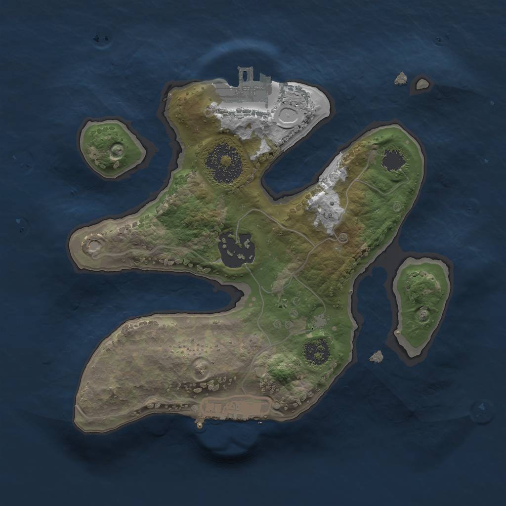 Rust Map: Procedural Map, Size: 2000, Seed: 8542, 10 Monuments