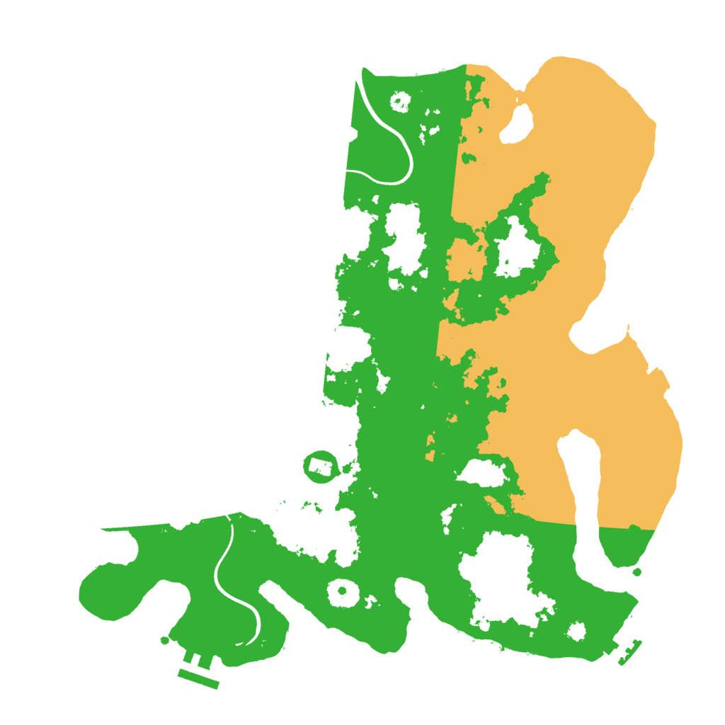 Biome Rust Map: Procedural Map, Size: 3500, Seed: 222669595