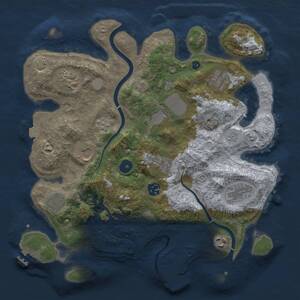 Thumbnail Rust Map: Procedural Map, Size: 3500, Seed: 20352, 16 Monuments