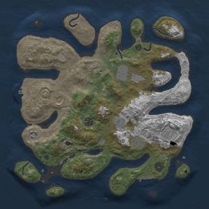 Thumbnail Rust Map: Procedural Map, Size: 3500, Seed: 20352, 17 Monuments