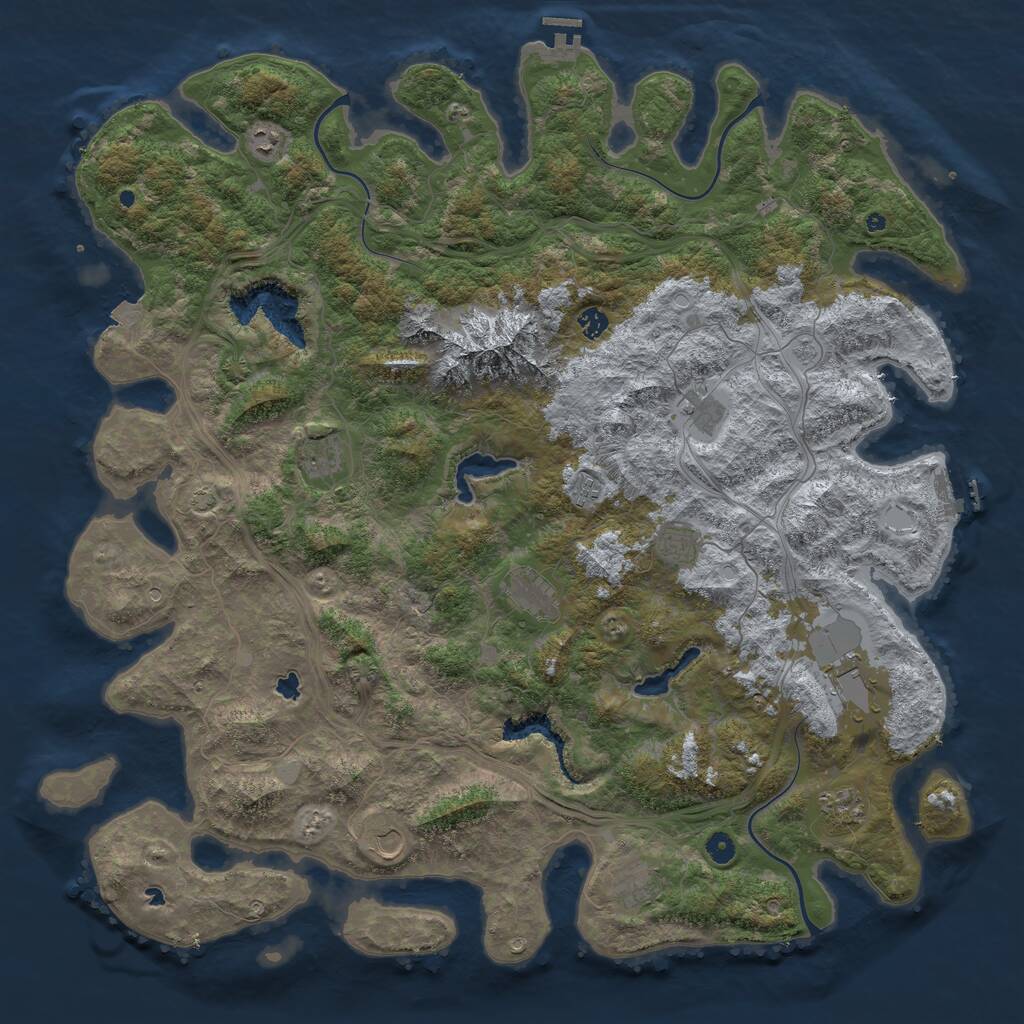 Rust Map: Procedural Map, Size: 5200, Seed: 1337, 17 Monuments