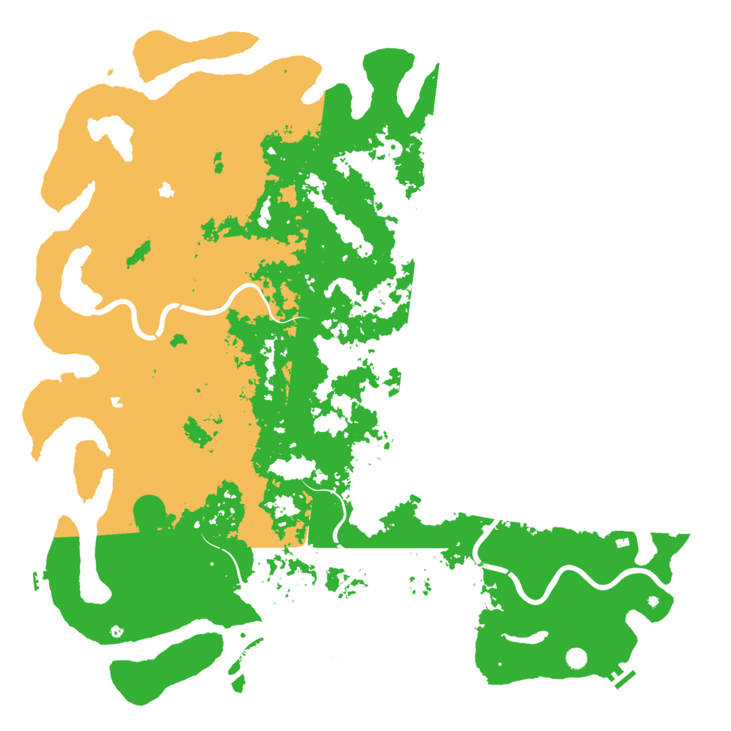 Biome Rust Map: Procedural Map, Size: 6000, Seed: 665421