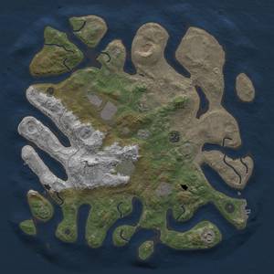 Thumbnail Rust Map: Procedural Map, Size: 4000, Seed: 3528, 19 Monuments