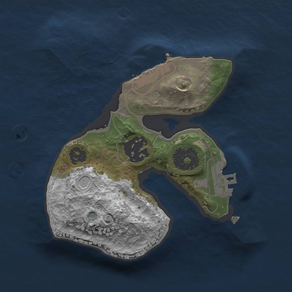 Rust Map: Procedural Map, Size: 1750, Seed: 2147483647, 9 Monuments