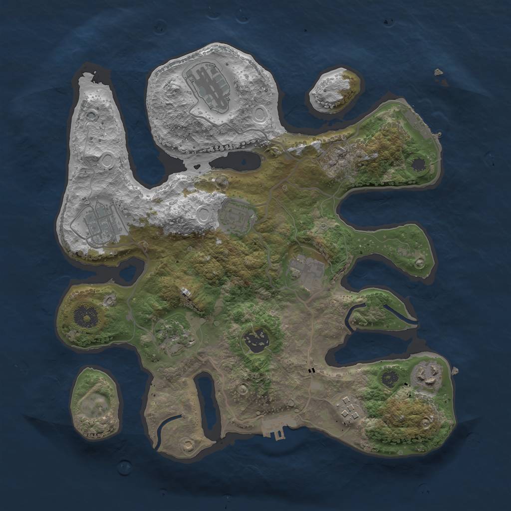 Rust Map: Procedural Map, Size: 3200, Seed: 207531925, 15 Monuments