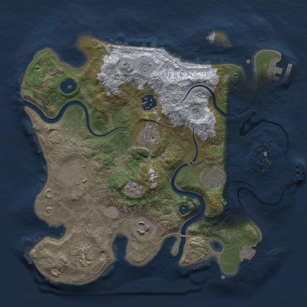 Rust Map: Procedural Map, Size: 3000, Seed: 211168785, 13 Monuments