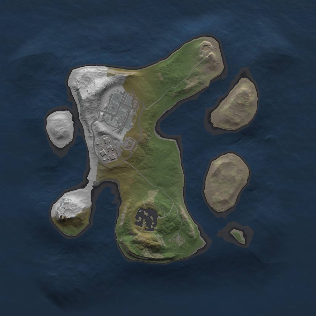 Rust Map: Barren, Size: 2000, Seed: 637184, 5 Monuments