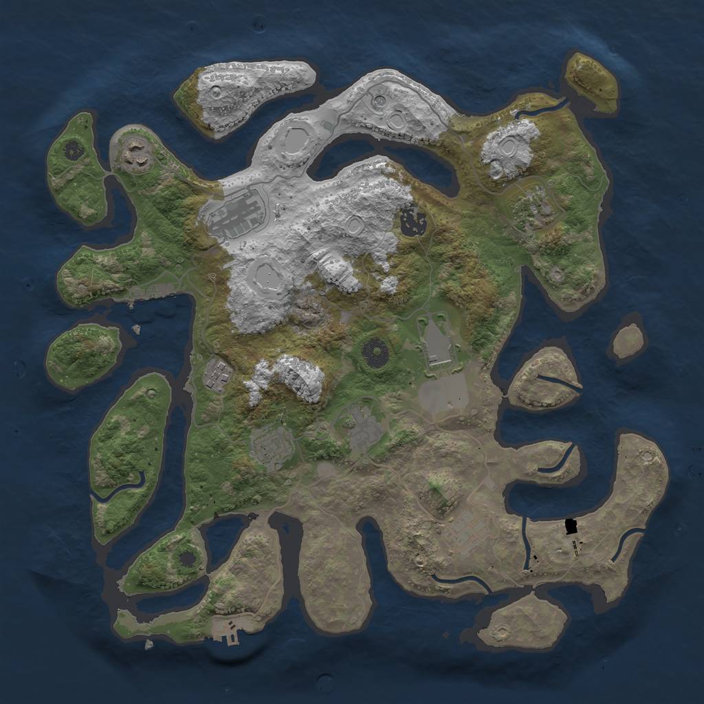 Rust Map: Procedural Map, Size: 3750, Seed: 28082021, 20 Monuments