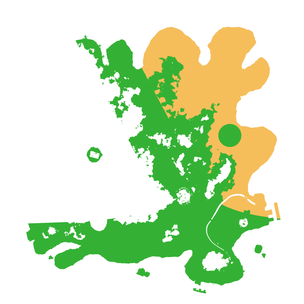 Biome Rust Map: Procedural Map, Size: 3500, Seed: 295559007