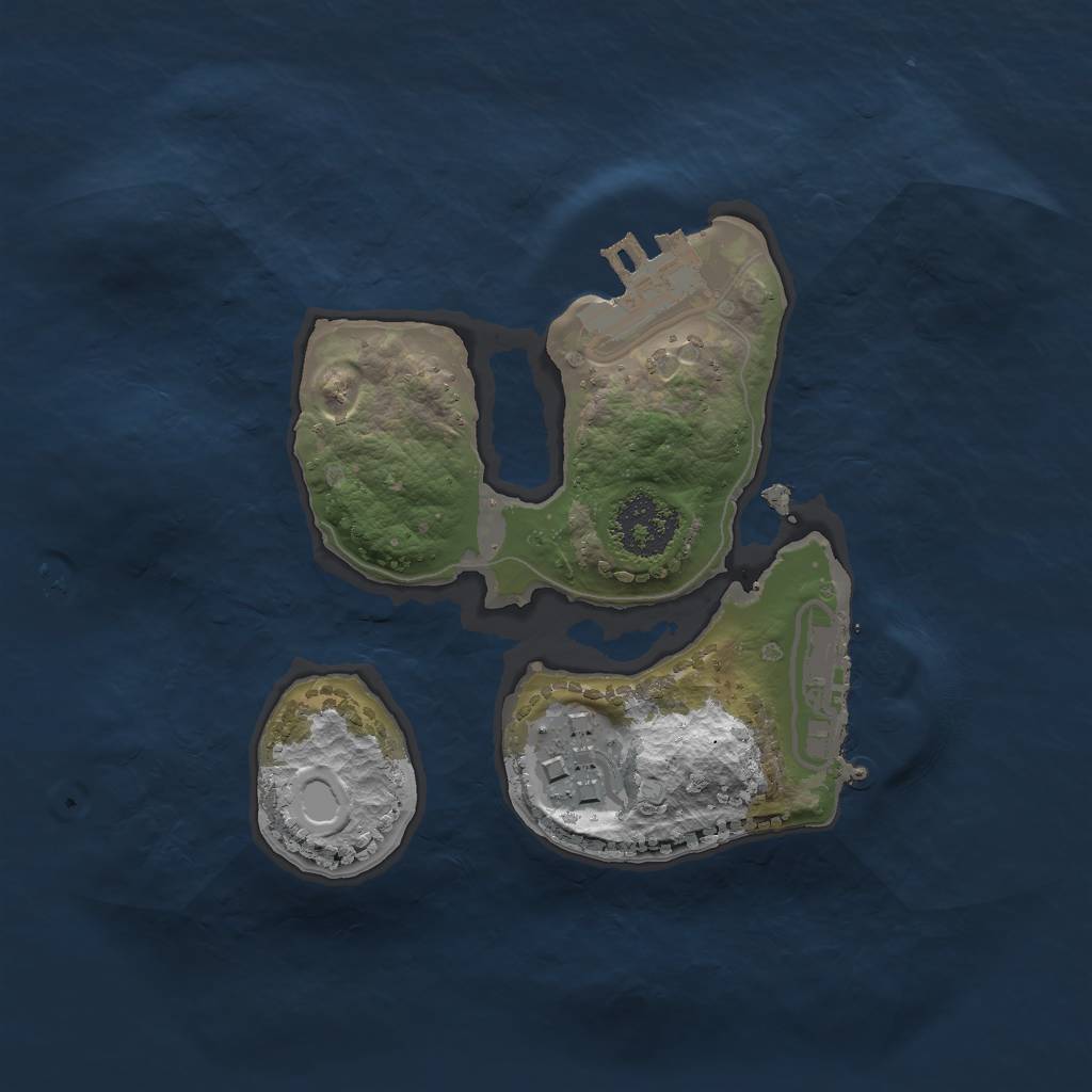 Rust Map: Procedural Map, Size: 1800, Seed: 696, 8 Monuments